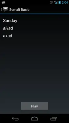 Somali Basic Phrases android App screenshot 6